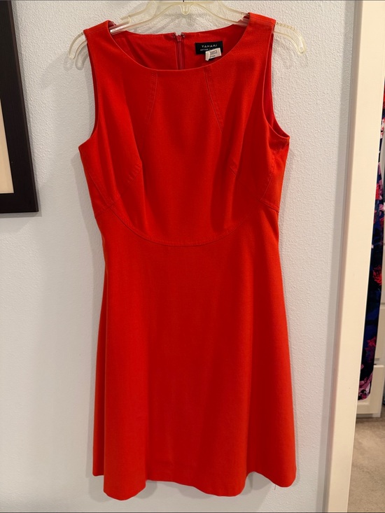 Tahari Dresses & Skirts - Tahari Vibrant Red Sleeveless Fit-and-Flare Dress